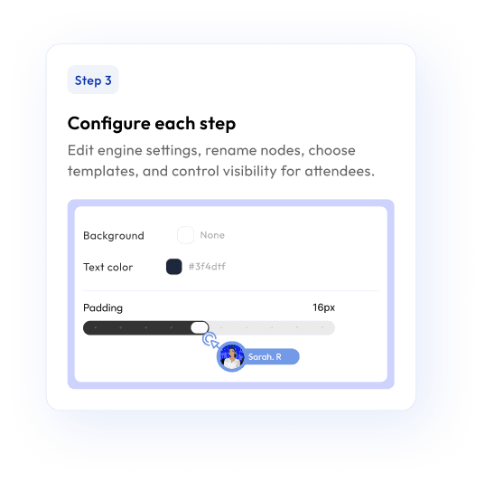 Configure each step