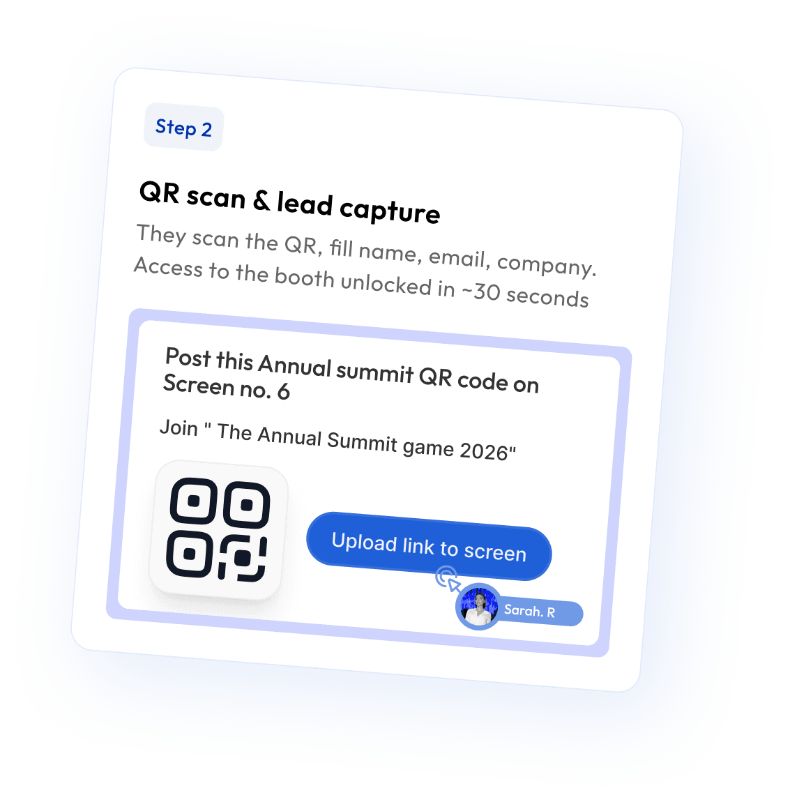 QR scan and lead capture