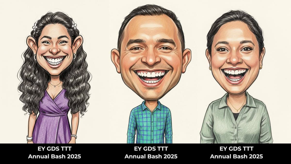 AI Caricature Portraits Stir Up Annual Bash 2025