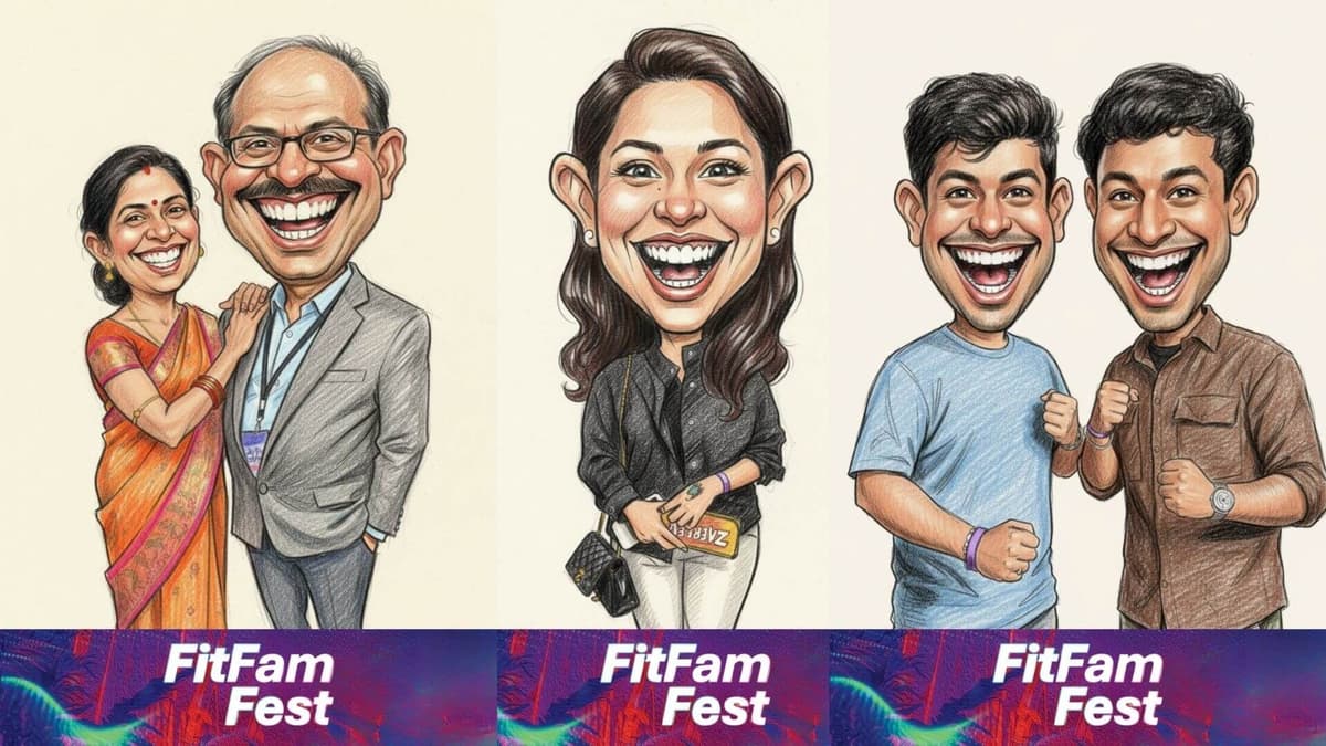 FitFam Fest Dazzles Across 18 Cities With AI Caricature Portraits