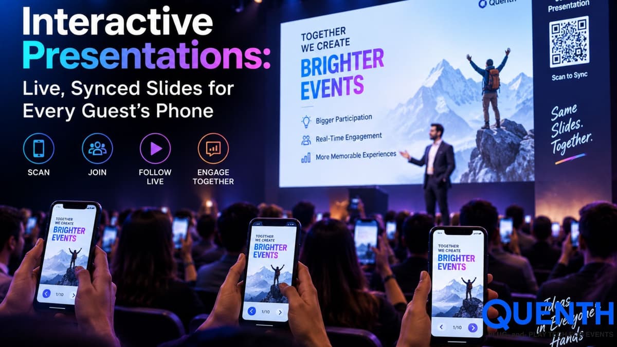 Interactive Presentations: Live, Synced Slides for Every Guest's Phone