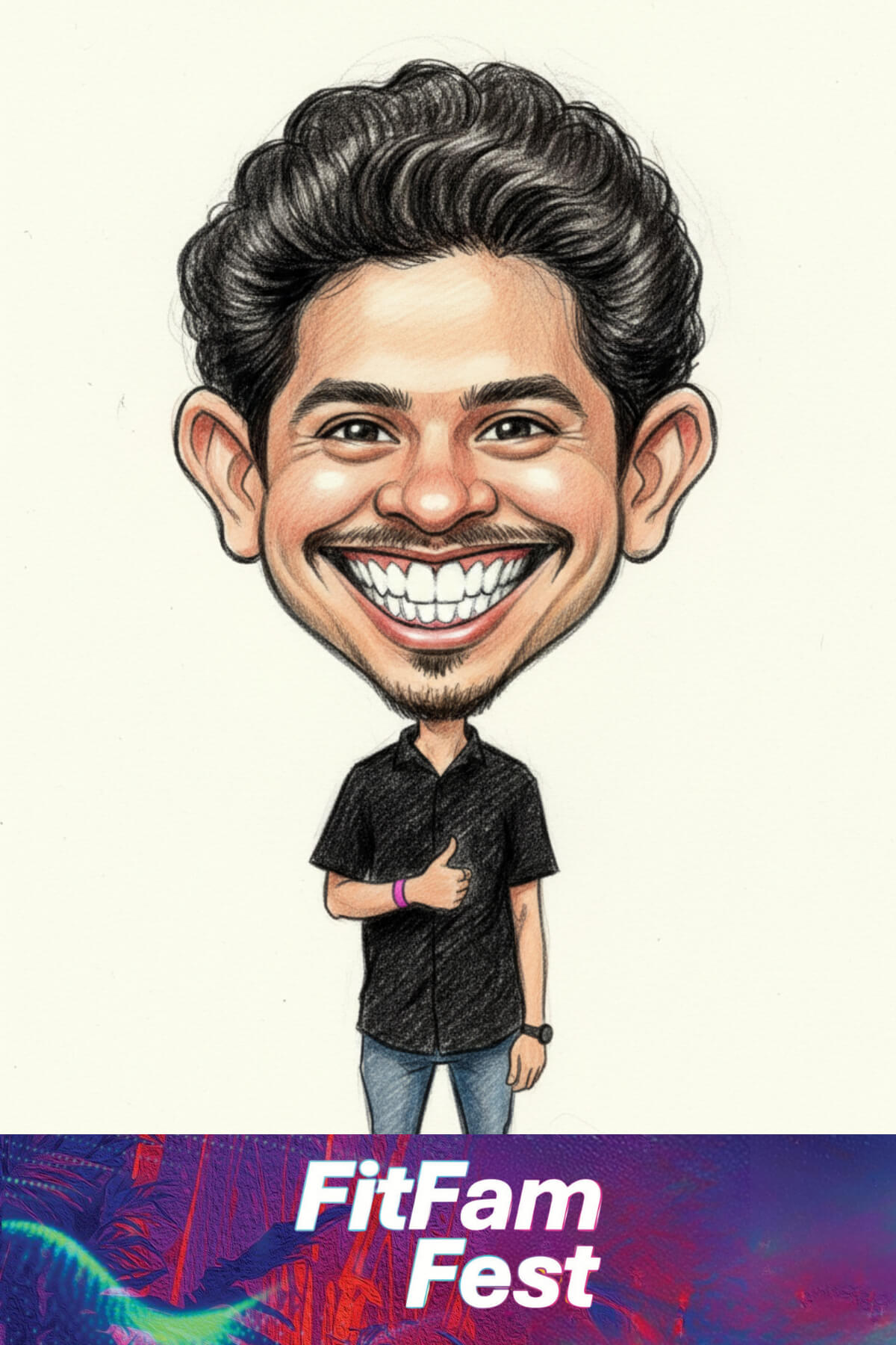 AI Caricature portraits for Deloitte India by Quenth